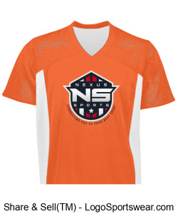Nexus Sports - Orange and White Flag Football Jersey Design Zoom